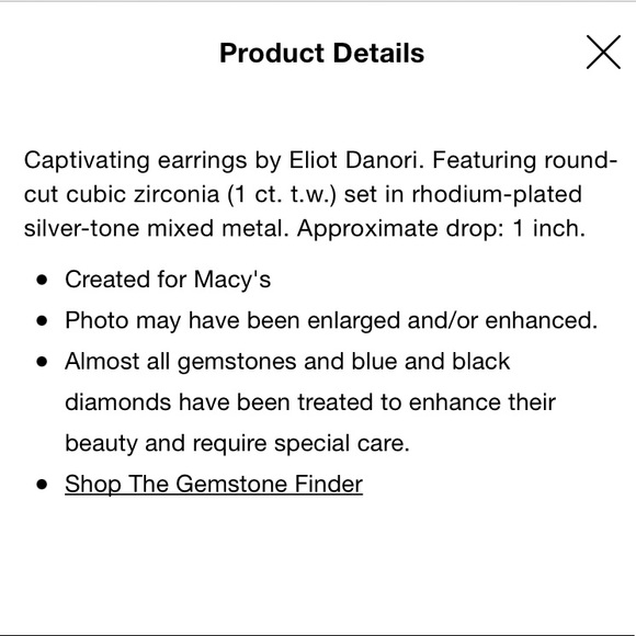 Eliot Danori Cubic Zirconia Snap On Earrings NWT - Picture 6 of 6